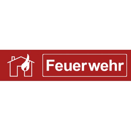 Feuerwehr Aufkleber für Handmelder rot