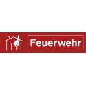 Feuerwehr Aufkleber für Handmelder rot