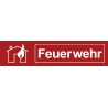 Feuerwehr Aufkleber für Handmelder rot